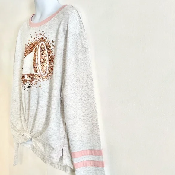 🆕Girls Justice Sequin CHEER Graphic Long Sleeve Tee - Picture 5 of 13